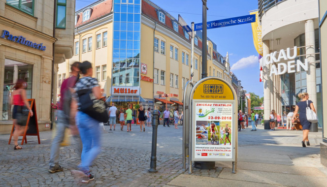 Top Standorte z.B. an der Arcaden, dem Brauhaus oder der Peter-Breuer Straße in Zwickau